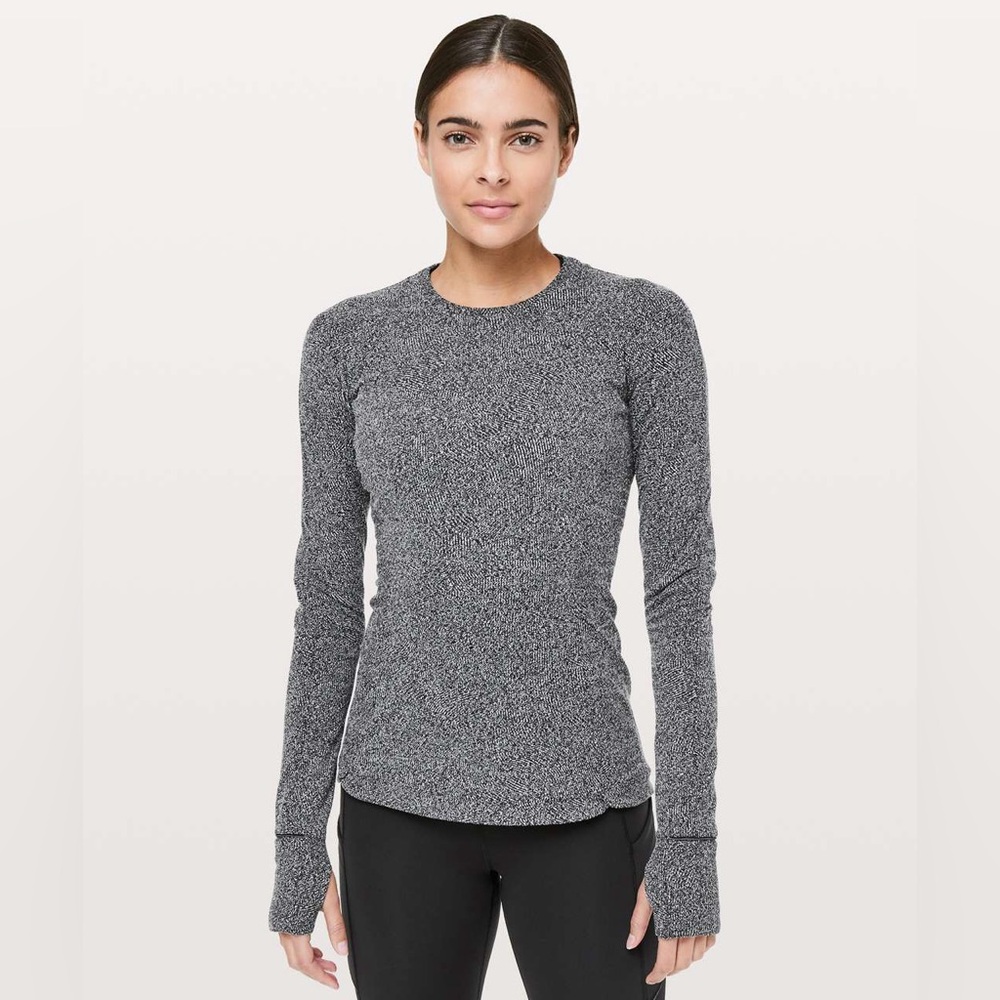 LULULEMON Runderful Jacquard Long Sleeve size 8